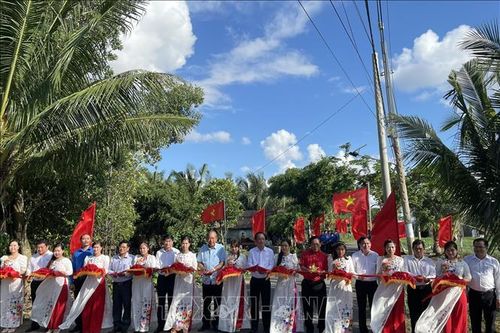 Khánh thành 'Đường cờ Tổ quốc' tại khu Di tích lịch sử Quốc gia đặc biệt Căn cứ Cái Chanh