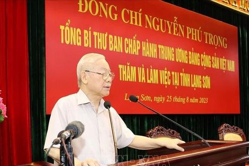 Tổng Bí thư Nguyễn Phú Trọng thăm và làm việc tại tỉnh Lạng Sơn