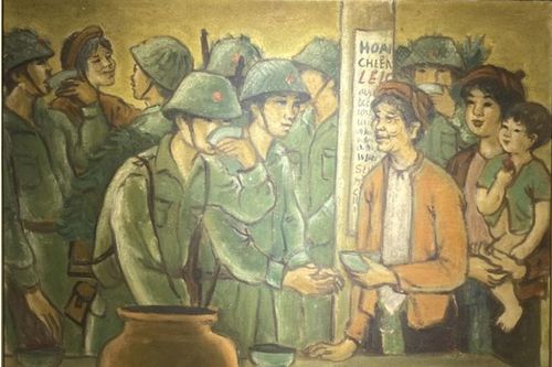 60 bức tranh ngợi ca hình ảnh anh bộ đội cụ Hồ