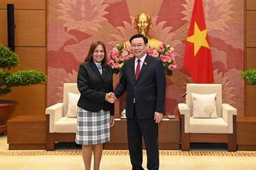 Chủ tịch Quốc hội Vương Đình Huệ tiếp Phó chủ tịch Quốc hội Cuba Ana Maria Mari Machado