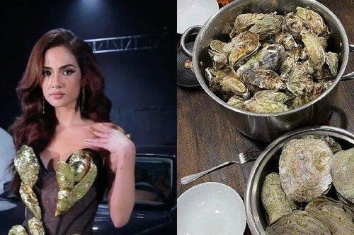 Kiều nữ lai cực xinh đẹp đang hot mạng xã hội Việt che chắn cơ thể bằng vỏ hàu