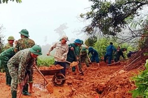 Bộ đội Biên phòng Nghệ An nhanh chóng giải tỏa các điểm sạt lở