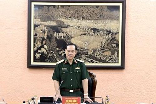 Thượng tướng Vũ Hải Sản làm việc với Binh đoàn 15