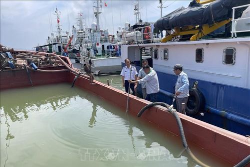 Tạm giữ, điều tra tàu chở cát không rõ nguồn gốc
