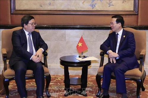 Chủ tịch nước Võ Văn Thưởng tiếp lãnh đạo các tập đoàn hàng đầu của Trung Quốc