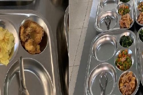 Sau lùm xùm bữa ăn 32.000 đồng lèo tèo, suất ăn mới của học sinh trường THCS Yên Nghĩa hiện có gì?
