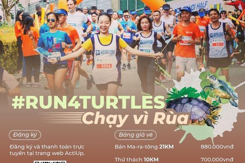Giải chạy '#Run4Turtles 2023' nhằm nâng cao nhận thức về bảo tồn loài rùa