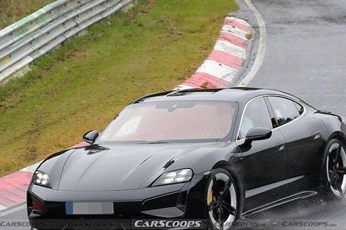 Porsche Taycan 2024 lộ diện chạy thử, ngoại thất thiết kế như xe đua
