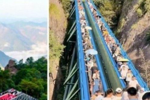 Độc lạ thang cuốn khổng lồ thay thế cho việc đi bộ leo núi
