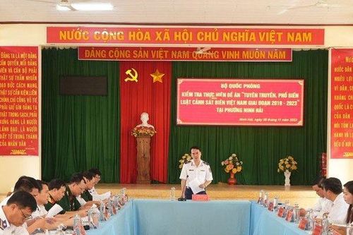 Kiểm tra thực hiện Đề án Tuyên truyền, phổ biến Luật Cảnh sát biển Việt Nam tại tỉnh Khánh Hòa