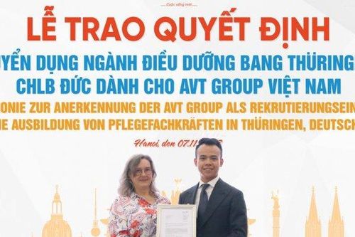 Bang Thüringen - CHLB Đức trao quyết định tuyển dụng du học sinh nghề điều dưỡng cho AVT Group