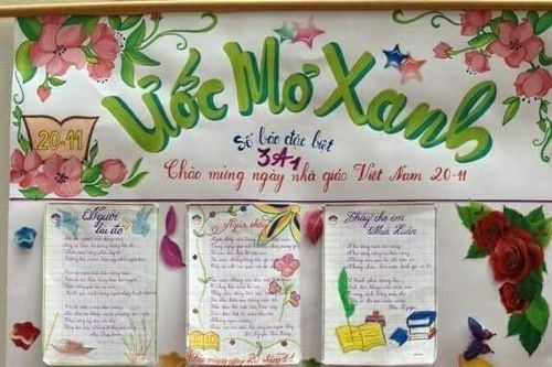 Ngày Nhà giáo Việt Nam nhìn lại báo tường nhớ thời đi học