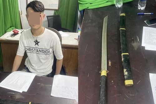 Mang kiếm đi đánh nhau, đâm xe vào CSGT