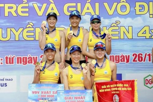 Giải vô địch quốc gia Bóng chuyền bãi biển 4x4 - 2023: Nữ Sanvinest Khánh Hòa lần thứ 4 liên tiếp đoạt chức vô địch