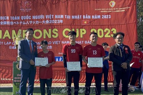 Kết thúc tốt đẹp Giải bóng đá đặc biệt của người Việt tại Nhật năm 2023