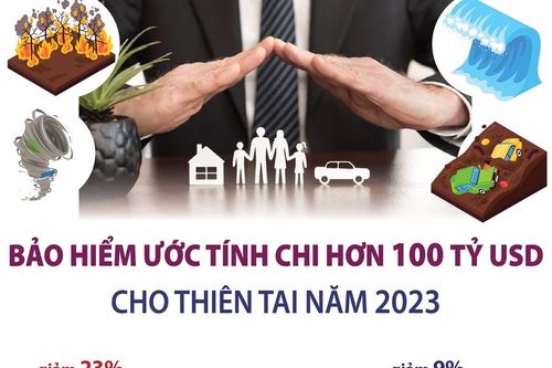 Bảo hiểm ước tính chi hơn 100 tỷ USD cho thiên tai năm 2023