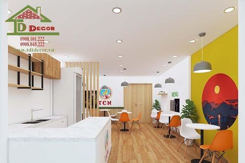 Thiết kế cửa hàng trà sữa chuyên nghiệp tại TDT Decor