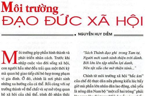 Môi trường Đạo Đức Xã Hội