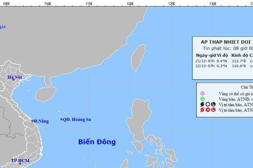 Tin mới nhất về áp thấp nhiệt đới trên Biển Đông