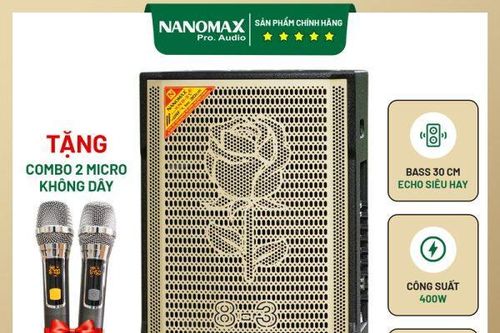 Loa kéo Nanomax KN 8-3 - Nâng tầm âm thanh với loa bass 3 tấc hiện đại