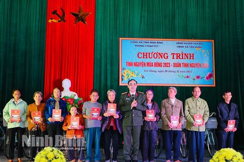 Công an tỉnh tổ chức Chương trình Tình nguyện mùa đông 2023 - Xuân tình nguyện 2024