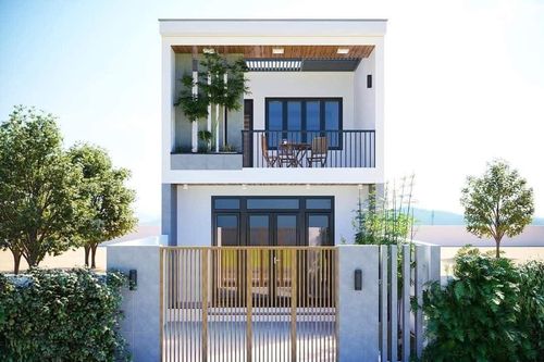Mẫu thiết kế nhà phố 2 tầng có gác lửng đẹp nhất năm