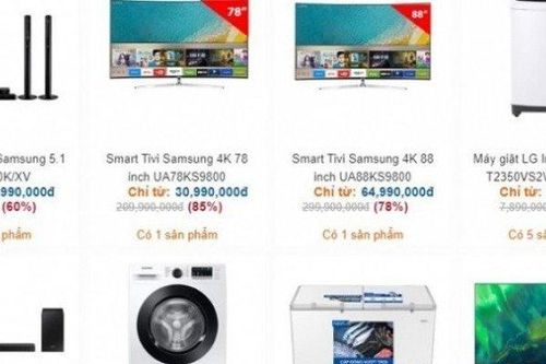 Loạt siêu thị điện máy 'xả kho giá rẻ như cho' dịp cuối năm, tivi giảm đến 85%