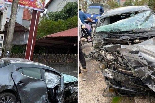 Clip: Phóng như tên bay tông đổ tường nhà ven tỉnh lộ, ô tô vỡ nát, rơi bánh