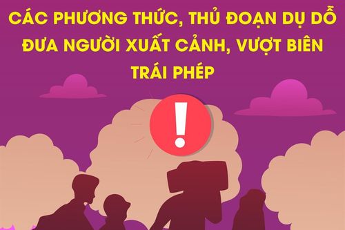 Các phương thức, thủ đoạn dụ dỗ đưa người xuất cảnh, vượt biên trái phép