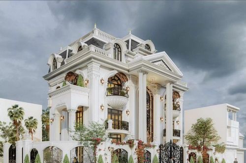 Những mẫu thiết kế biệt thự mái Mansard sang trọng