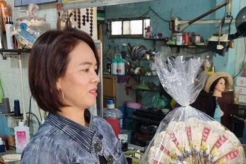 Niềm vui của chị Huệ