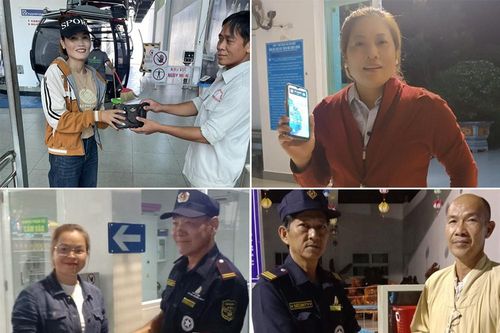 Trả lại tài sản cho 4 trường hợp bỏ quên trên cabin cáp treo núi Chứa Chan