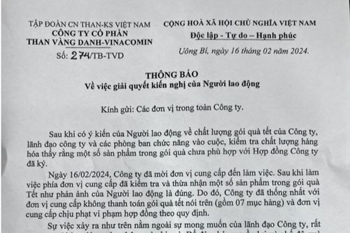 Vụ tặng quà Tết hết hạn sử dụng: Công nhân được 'bồi thường' 1 triệu đồng/người