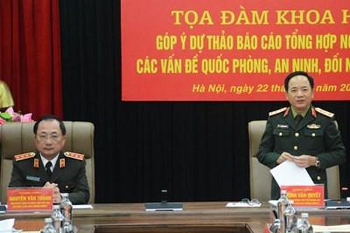 Góp ý dự thảo báo cáo tổng hợp nội dung 5: Các vấn đề quốc phòng, an ninh, đối ngoại