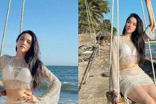 'Quý cô bị bạo hành' U40 vẫn quyến rũ, thích mặc áo tắm màu trắng tôn đường cong