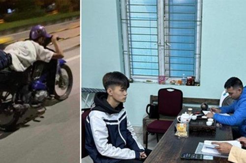 Hải Phòng: Bị xử lý vì hành vi nằm trên yên điều khiển xe gắn máy