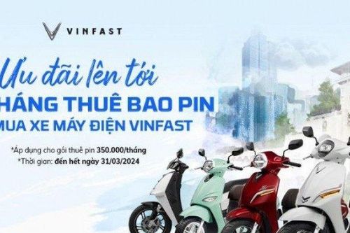 Mua xe máy điện Vinfast được tặng liền tới 5 tháng gói thuê pin