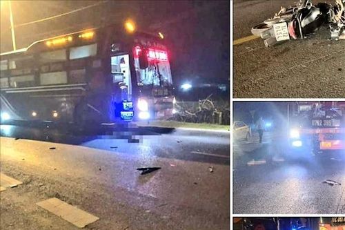 Xe máy va chạm với ô tô giường nằm khiến hai người tử vong