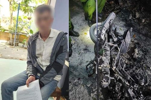 Mâu thuẫn với người nhà lại đi đốt xe máy của người khác