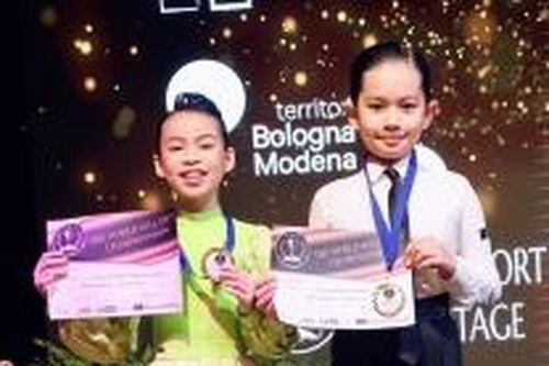 Con trai nhà Khánh Thi - Phan Hiển lần thứ hai vô địch dance sport thế giới hạng thiếu nhi