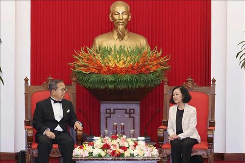 Thường trực Ban Bí thư Trương Thị Mai tiếp Đại sứ Nhật Bản Yamada Takio