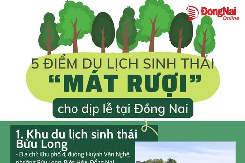 5 điểm du lịch sinh thái 'mát rượi' cho dịp nghỉ lễ tại Đồng Nai