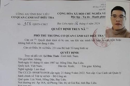 Công an Bạc Liêu truy nã đối tượng Lê Đức Tính