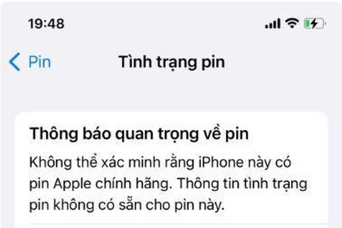 Khắc phục tình trạng iPhone báo lỗi pin không chính hãng