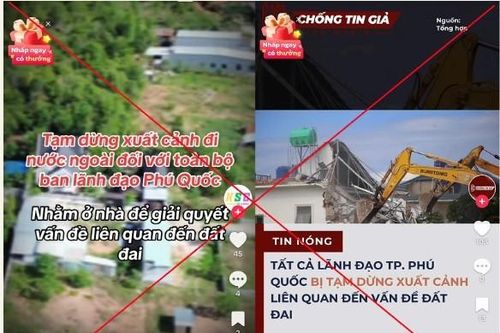 Kiên Giang: Nâng cao cảnh giác trước thông tin sai sự thật vụ dừng giải quyết cho lãnh đạo Tp. Phú Quốc đi nước ngoài