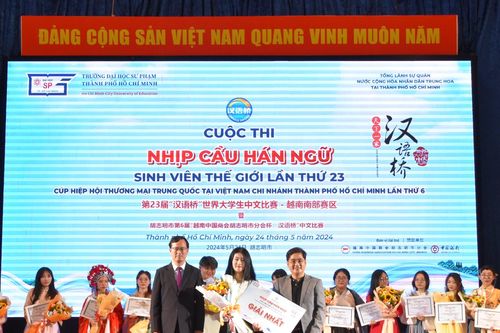 Nữ sinh Trường ĐH Sư phạm TPHCM đoạt giải nhất cuộc thi 'Nhịp cầu Hán ngữ' 2024