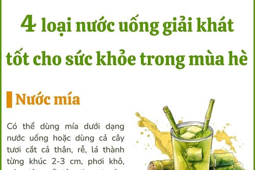 4 loại nước uống giải khát tốt cho sức khỏe trong mùa hè