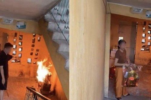 Hà Nội: Hóa vàng ở cầu thang khu tập thể, người phụ nữ bị xử phạt