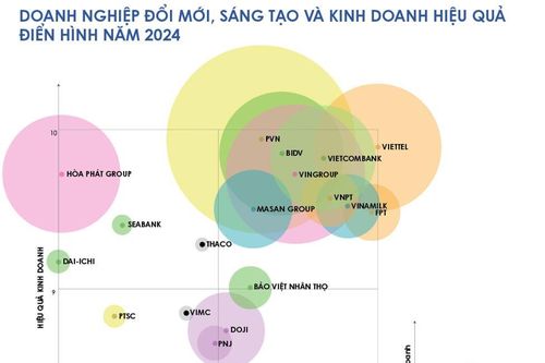 Công bố Top 50 doanh nghiệp đổi mới sáng tạo và kinh doanh hiệu quả năm 2024