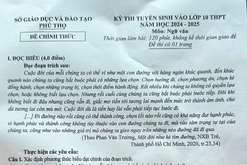 Đề thi và gợi ý đáp án môn Ngữ văn